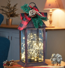 Christmas Firefly Noel Lantern 50 Warm White LEDs on Copper Wire B/O Timer 