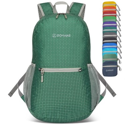 Ultra Lightweight Hiking Backpack 20L Packable Small Water Resistant Plaid