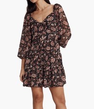 MADEWELL $148 Amalia Tiered Mini Dress in Pampas Floral Blooms Size 6
