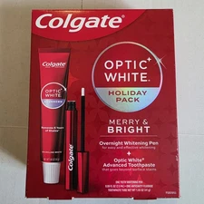 Colgate Optic White Advanced Toothpaste & Overnight Whitening Pen SEALED