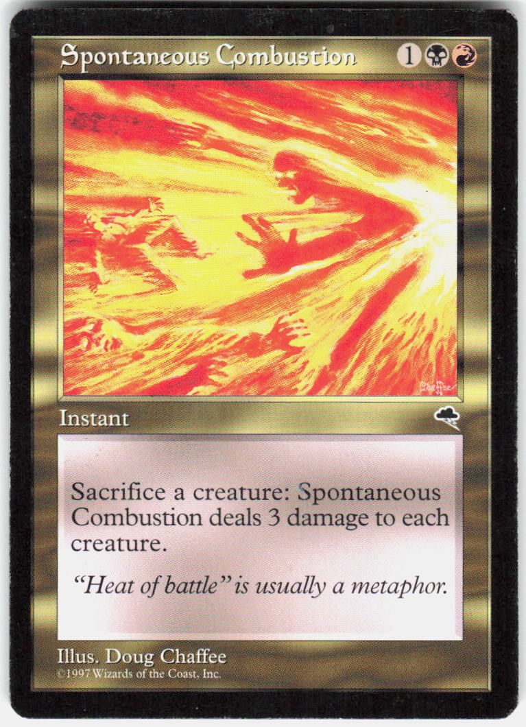 Spontaneous Combustion 273 Uncommon Tempest Magic: The Gathering Heavily Played