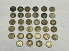 90% SILVER Barber Dimes 1892 to 1915 Lot of 34 coins unsearched and unresearched