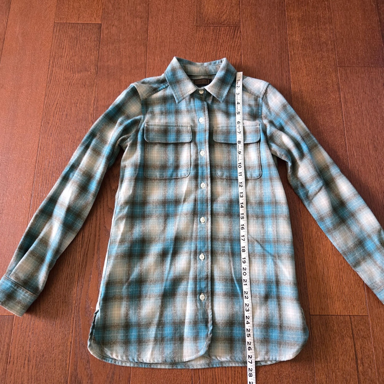 Pendleton Wool Board Blue Gray Plaid Flannel Shir… - image 10