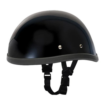 Daytona Helmets EAGLE Skull Cap - Large - Gloss Black Motorcycle Novelty Helmet