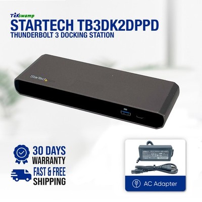 StarTech Thunderbolt 3 Dual 4K Dockingstation DisplayPort 170W AC Schwarz/Grau