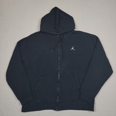Jordan Hoodie Mens Black Jumpman Full Zip Sweatshirt Fleece Nike Air