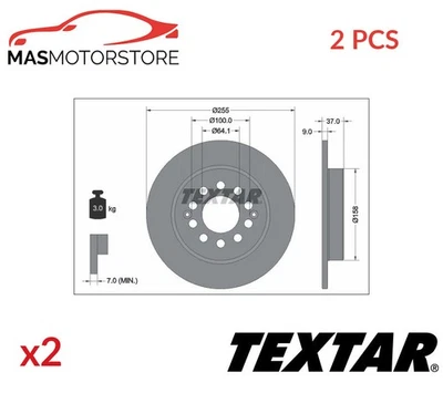 BREMSSCHEIBEN SATZ PAAR HINTEN TEXTAR 92342703 2PCS A FÜR MG MG ZS SUV - Bild 1 von 4