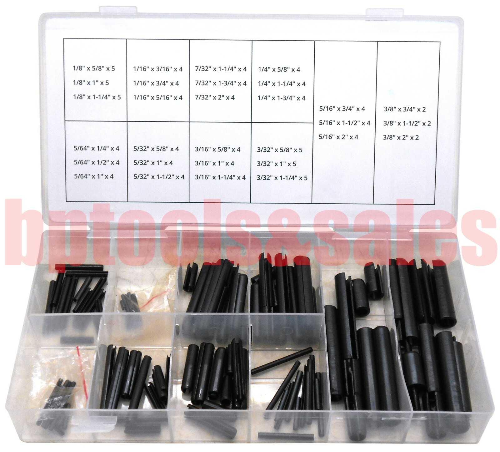 120 Pc Roll Pin Assortment Set Steel Split Spring Dowel Tension