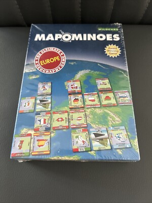 WILDCARD GAMES Mapominoes Europe Card Educational Game 8+ NEU & VERSIEGELT.