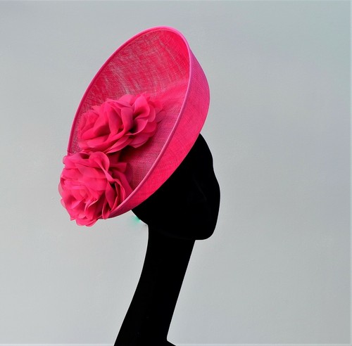 FUSCHIA PINK UPTURNED SAUCER HATINATOR 