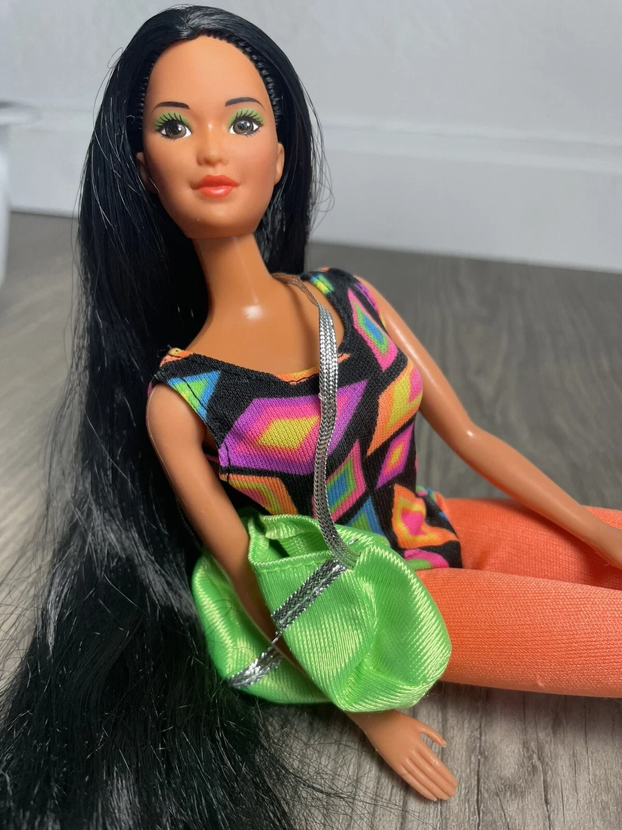 Vintage Barbie Friend Kira Doll 80 90s Mattel Long Black Hair Brown Eyes 1980 Cl