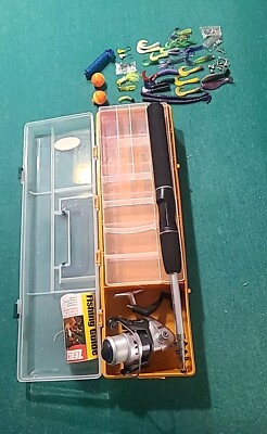  Zebco Reel and Fishing Rod Combo Includes Tackle Kit.         ''See pictures.''