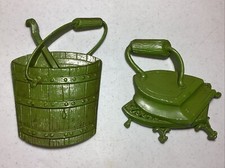Vintage Kolie Avocado Green Kitchen Wall Hanging Set Of 2 Made In USA 60’s 70’s