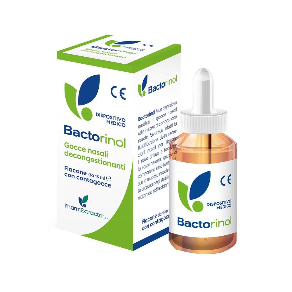 Pharmextracta Bactorinol Dispositivo Medico Gocce Nasali Decongestionanti, 15ml