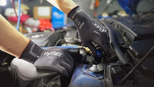 Gants extensibles légers confort Ansell HyFlex 11-840 mousse nitrile - Photo 4 sur 9