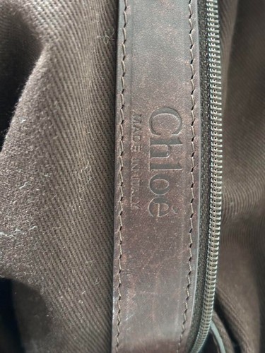 Bolso de hombro de cuero Chloe Silverado marrón usado auténtico hecho en Italia - Imagen 18 de 18