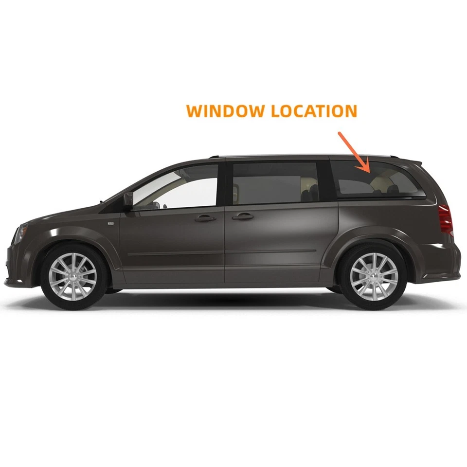 Vidro móvel para janela de quarto de motorista/lado esquerdo para 2008-2020 Dodge Grand Caravan - Imagem 3 de 4