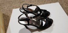 David's Bridal Abethania2 Black Michaelangelo Toe Heels Size 7.5