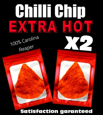 2 x Chilli CHIPs ... WORLDS HOTTEST CHILLI CHIPS ⚠️EXTREME HEAT Challenge ⚠️ - Image 1 of 4