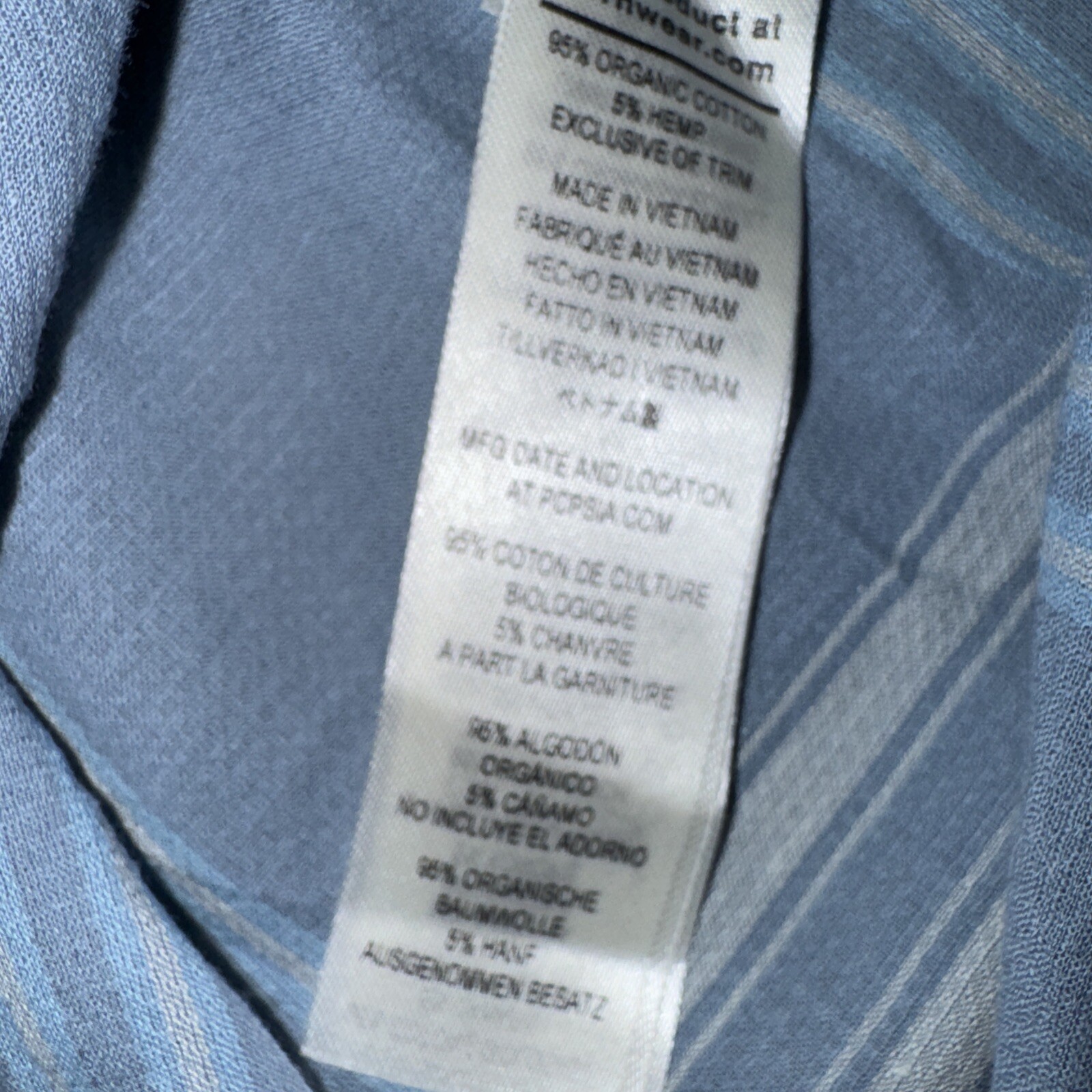 Patagonia Women's Organic Shirt Blue Plaid Long Sleeve Cotton & Hemp Size Small thumbnail 6