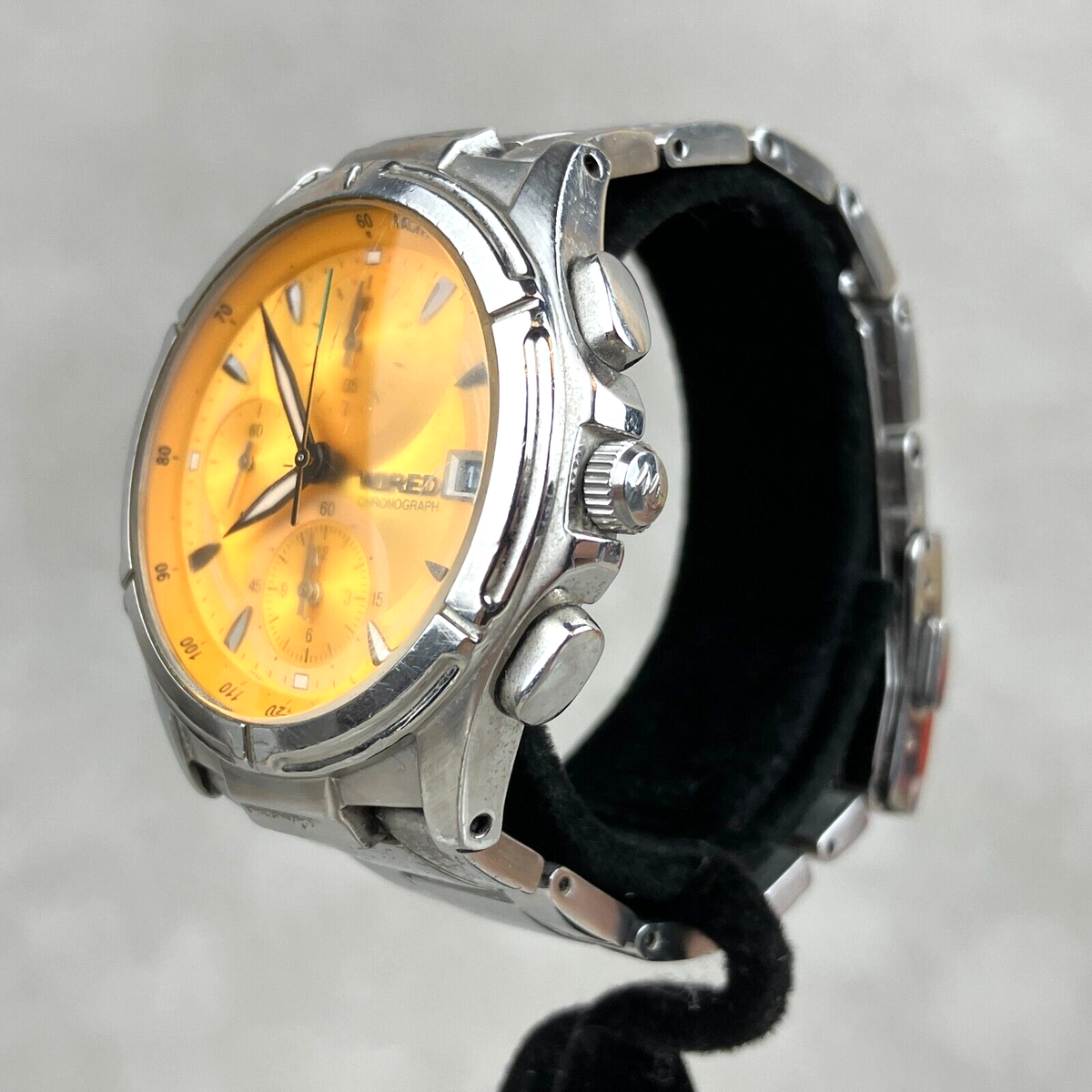 Seiko Wired Men's Yellow Dial Chronograph Tachymeter Date