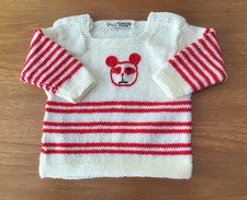 Handgestrickter Unisex Kleinkinder Pullover 53 cm/21" Brustumfang.  Erlös der Krebsforschung