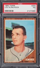 1962 Topps Lou Klimchock #259 PSA 7