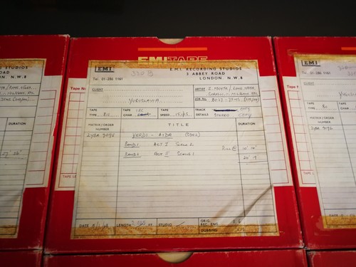 6 EMI Master tape Reel to reel 15IPS CCIR Verdi Aida Mehta Corelli Nilsson - Picture 10 of 20