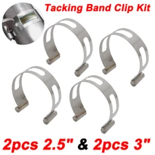 For Welding Fabrication 2.5" & 3.0" SIZE Exhaust Pipe Tacking Band Clamp-On 4PCS