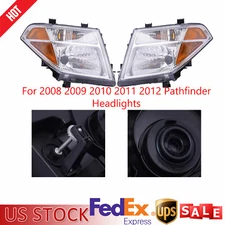 L+R For 2004 2005 2006 2007 Pathfinder Headlights Headlamps Chrome Durable