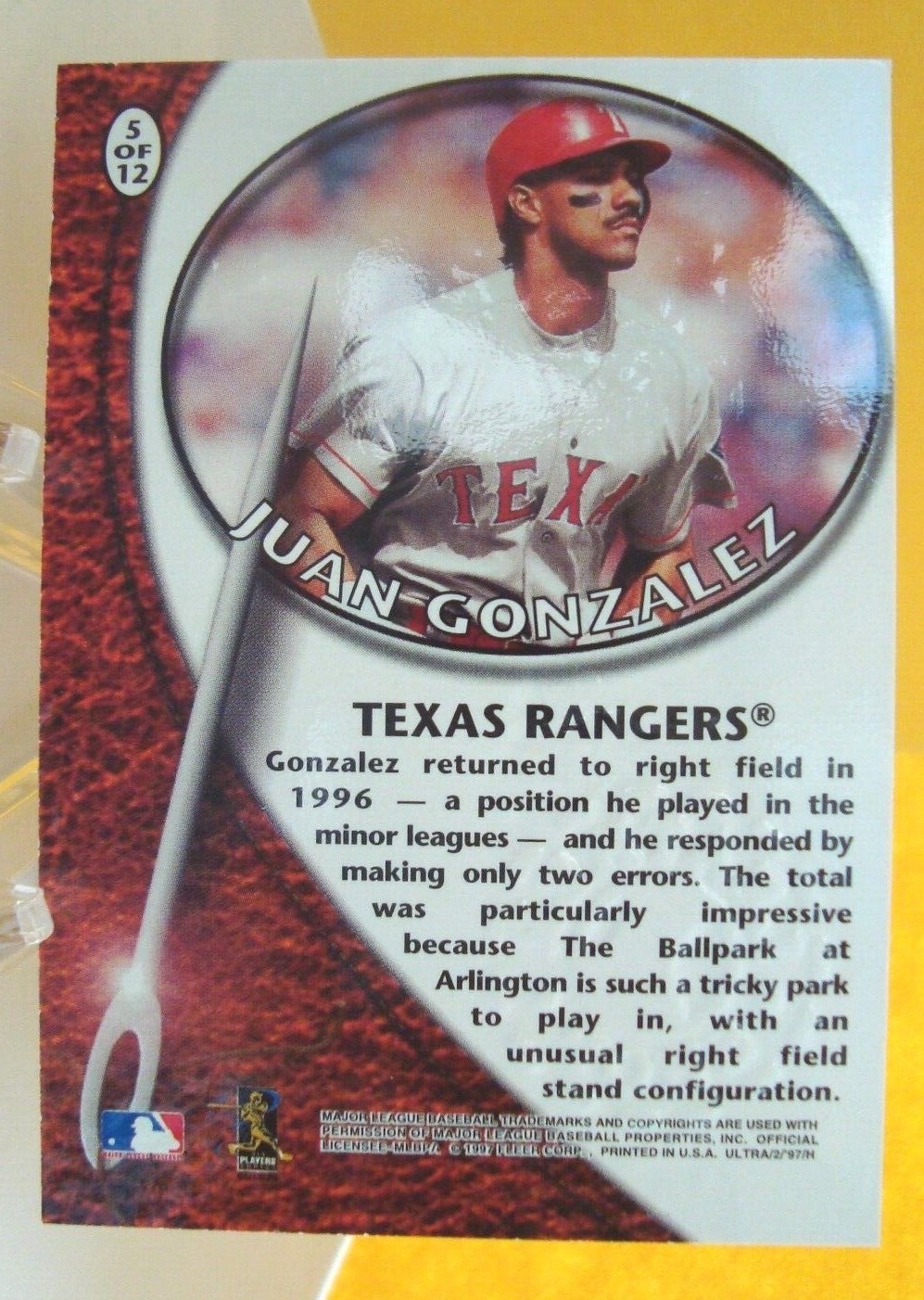 JUAN GONZALEZ baseball cards - rookie, base & inserts - *You Pick* Texas Rangers - Picture 33 of 49