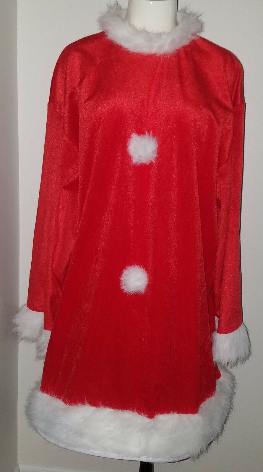 Dr. Seuss Cindy Lou Who Dress Women's Large/XL Red Halloween Costume Christmas
