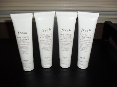 FRESH SOY FACE CLEANSER 6.4 OZ / 4 SEALED TUBES 1.6 OZ TOTAL 6.4 OZ PRODUCT NEW 