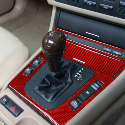 Carbon Fiber Cigarette Lighter Gear Shift Trim For BMW 3 Series E46 1998-05  RHD