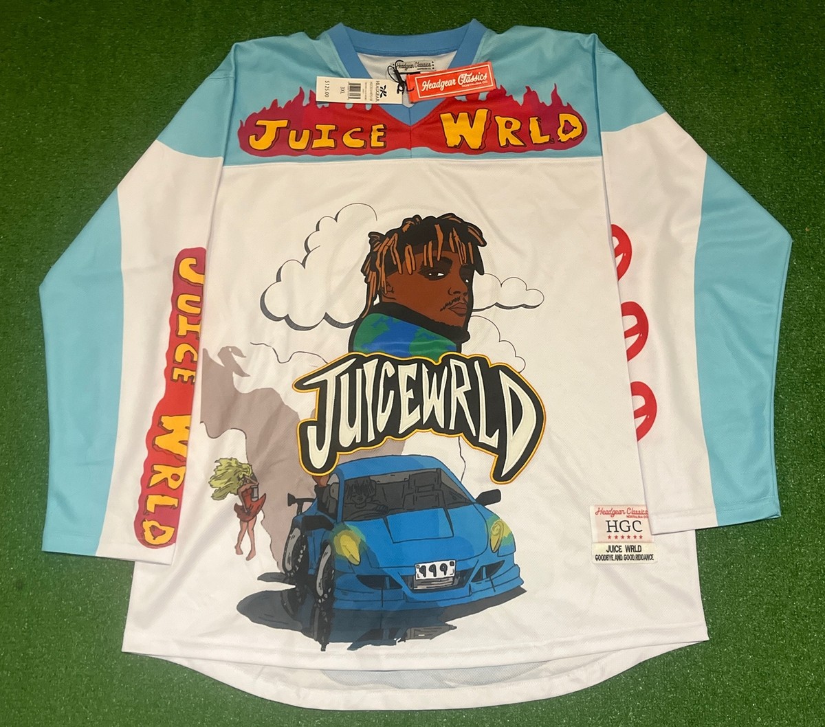 Juice Wrld Headgear Classic Goodbye And Good Riddance Hockey Jersey Size 3XL Juice Wrld Headgear Classic Goodbye And Good Riddance Hockey Jersey Size 3XL