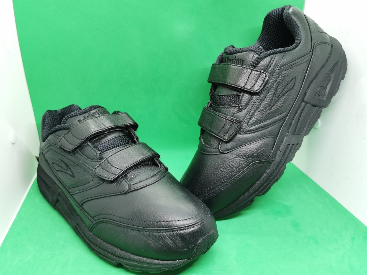 Brooks Black Leather Walking Sneakers Mens Size Exta Wide 2E