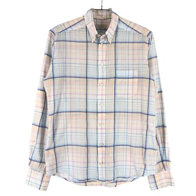 ETON Slim Check Hemd Lässig Formal Herren Größe M - 39