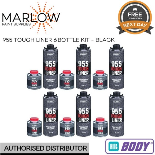 HB BODY 955 TOUGH BED LINER COATING 6 BOTTLE KIT WITH HARDENER BLACK eBay
