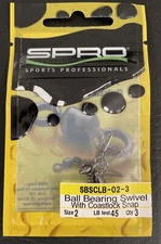 SPRO Ball Bearing Swivel Coastlock Snap Size 2
