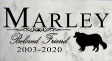 Customized Beloved Friend Dog Memorial Outdoor Stone Marker Select Your Breed