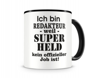 Samunshi Ich bin Redakteur Tasse Beruf Geschenk Kaffeetasse Teetasse Kaffeepott