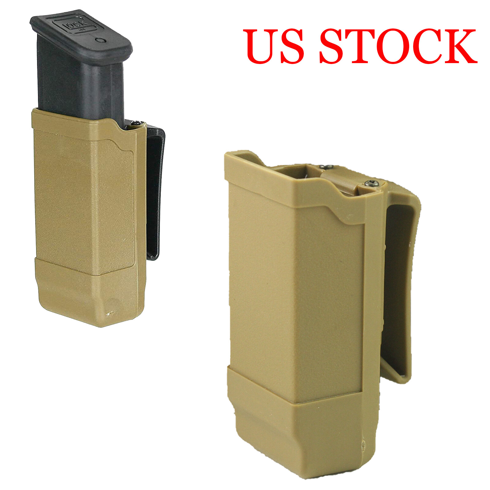 Tacticla Double Stack Single Mag Case Magazine Pouch Mag Holder for 9mm/.40 Cal-image