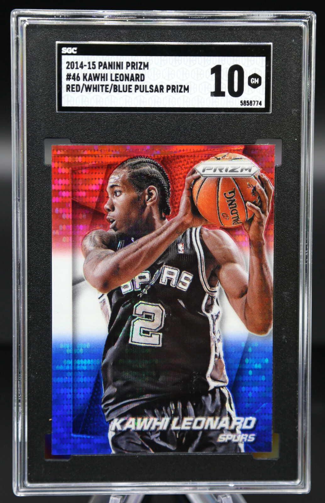 2014 Prizm KAWHI LEONARD #46 Red White Blue Pulsar Prizm SGC 10 Gem Mint 💎 🔥