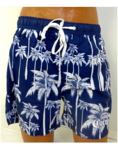 Men's Corona Extra Beer Board Navy w White Palms Shorts Swim Trunk Cerveja - Bild 3 von 4