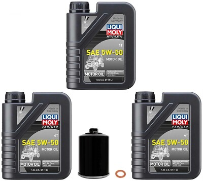 #ad #ad Liqui Moly Synthetic 5w50 Oil Change Kit Filter Polaris Ranger 900 1000 XP Crew $54.99
