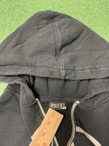 Vintage Y2K Volcom Full Zip Hoodie Kids Large Black Skate Logo Grunge Surf VTG - Picture 7 of 12