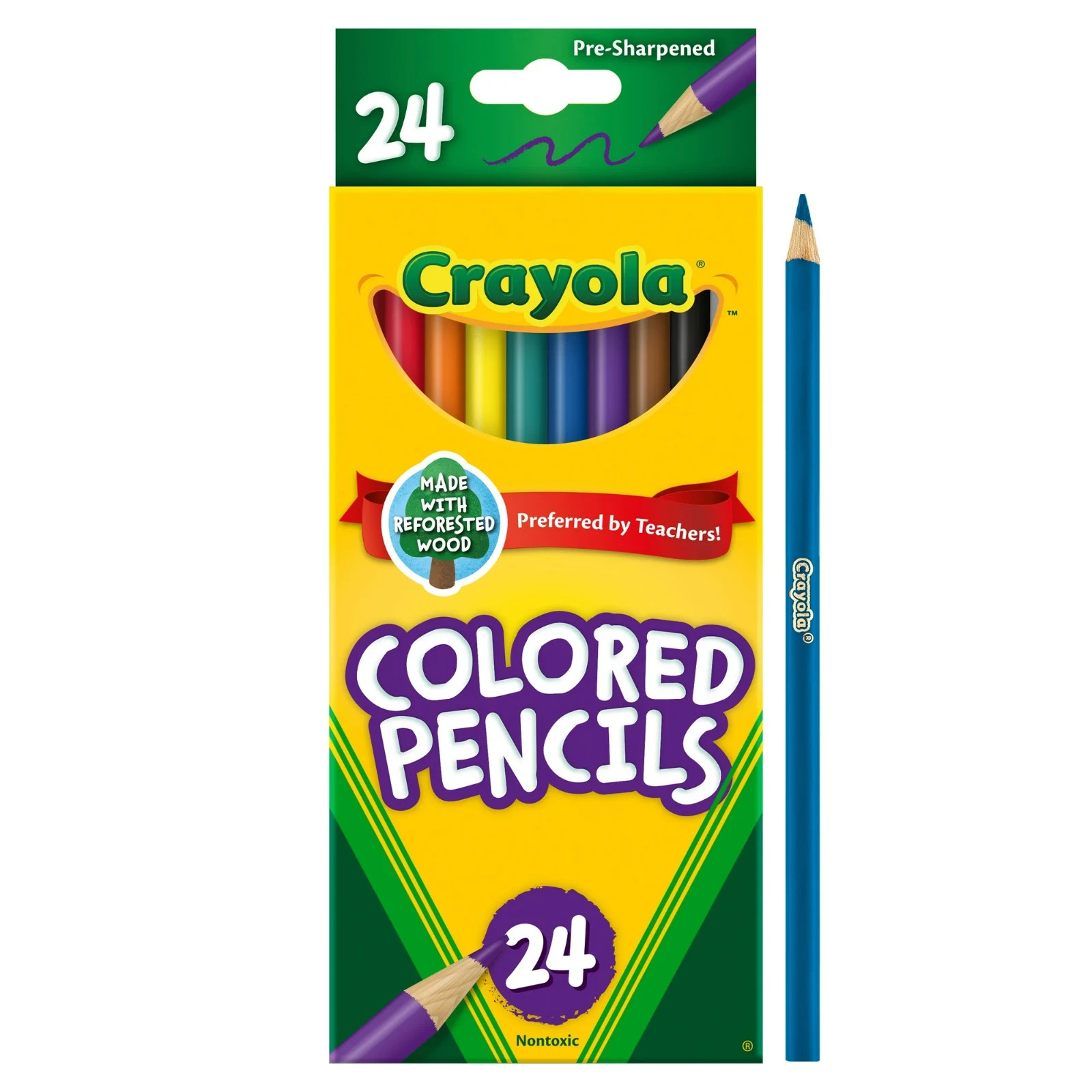 24 Count Pre Sharpened Assorted Colors