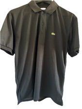 Lacoste Black Polo Short Sleeve Shirt Alligator Classic Fit Men's Size 6 US L