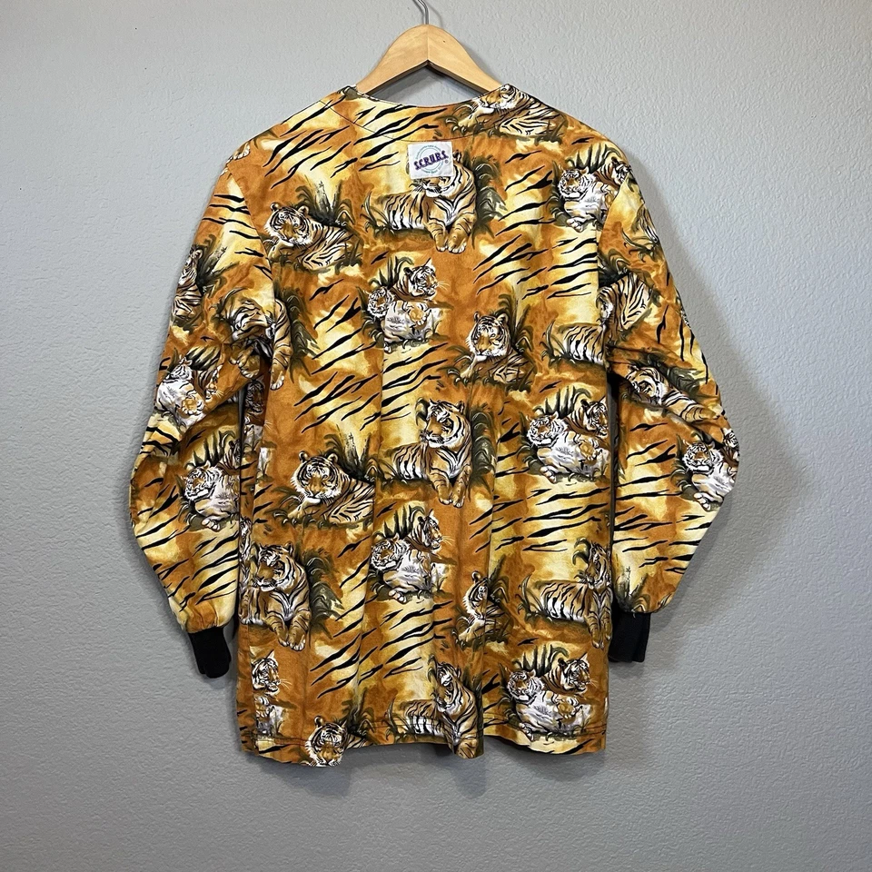 Conjunto de blusa e jaqueta feminina vintage com estampa de tigre combinando médica tamanho pequeno - Imagem 2 de 4