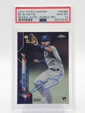 BO BICHETTE 2020 TOPPS CHROME PURPLE REFRACTOR ROOKIE AUTO /250 PSA 10 Q6846
